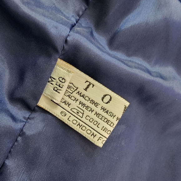 Vintage Towne London Fog 80's Women's Blue & Teal Button & Zip Jacket Med Casual - Picture 13 of 14